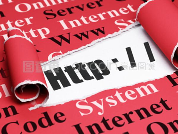 網(wǎng)頁(yè)開(kāi)發(fā)概念黑色文字http下的一張破紙